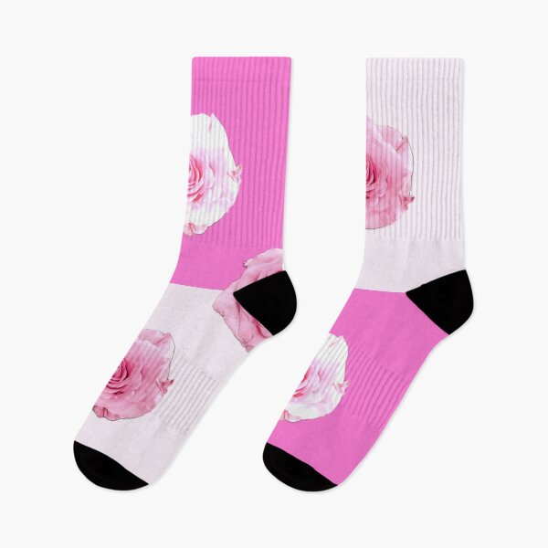 Aperçu de l'œuvre Dames roses et blanches avec roses roses et blanches - motif répétitif créée et vendue par Victoria Rose.