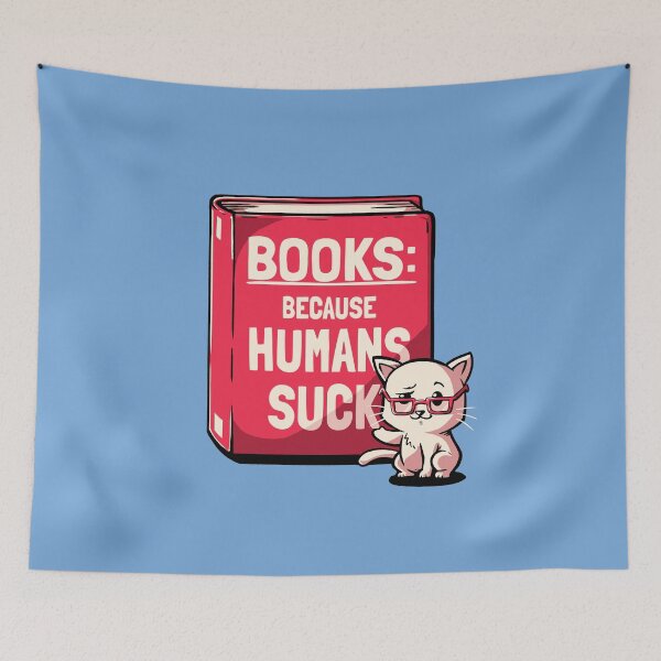 Item preview, Books Because Humans Suck - Cute Nerd Cat Gift designed and sold by koalateess.