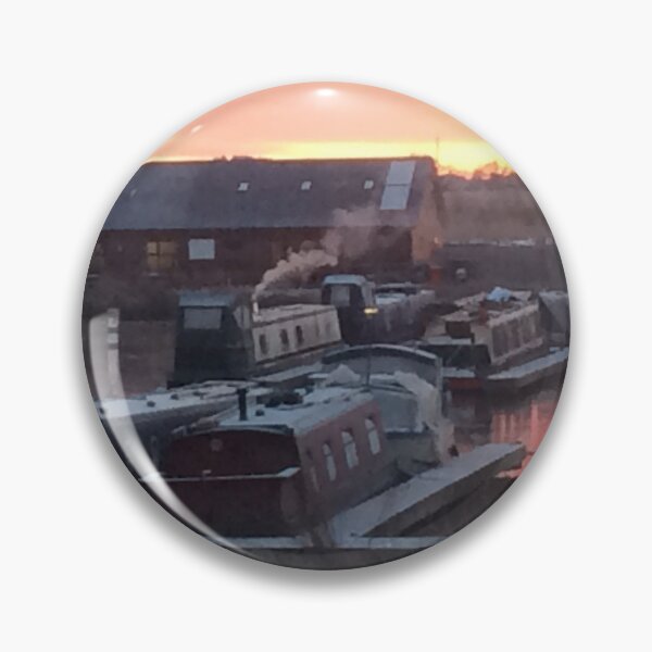 Item preview, Sunrise Narrowboat Marina designed and sold by Running-Duck.