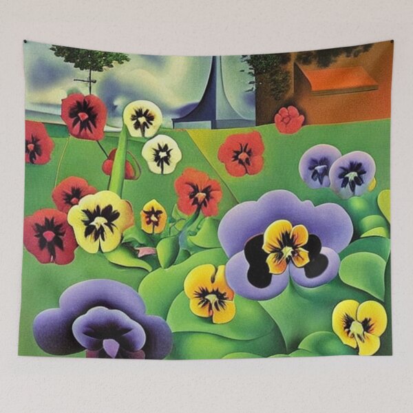 Item preview, Pansies in the garden designed and sold by George Hutton Hunter.