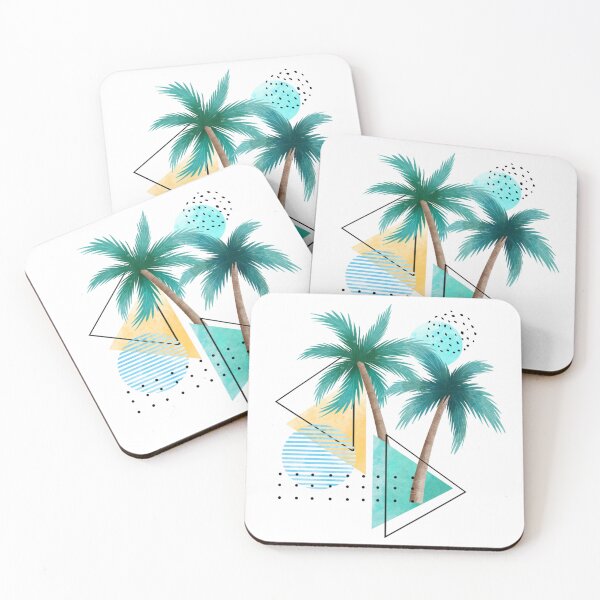 Item preview, Watercolor palm tree geometric  designed and sold by ShopMaxiDesigns.