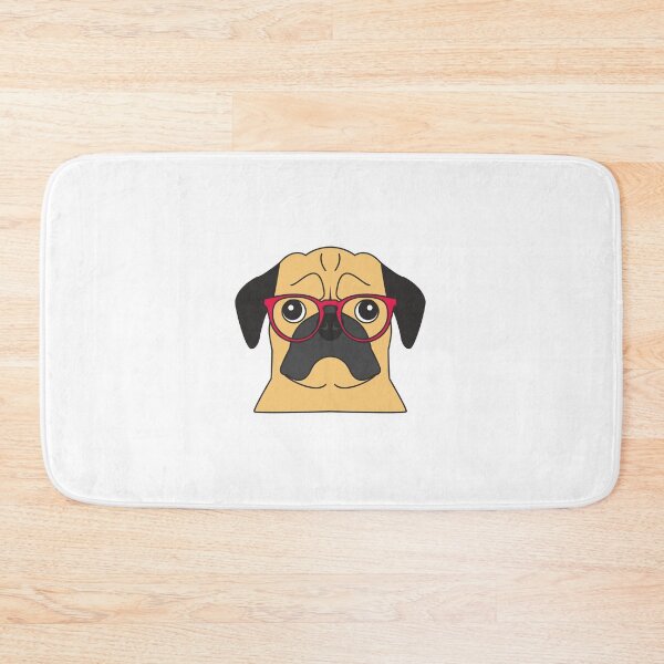 Item preview, Pug with glasses designed and sold by BoarArt.