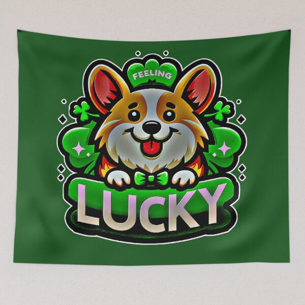 Item preview, Corgi feeling lucky designed and sold by ManikRaja.