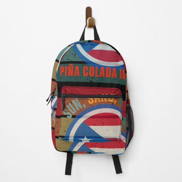 Item preview, Puerto Rico Flag Round Distressed, Sun, Sand And A Pina Colada In Hand designed and sold by Galactic-Panda.