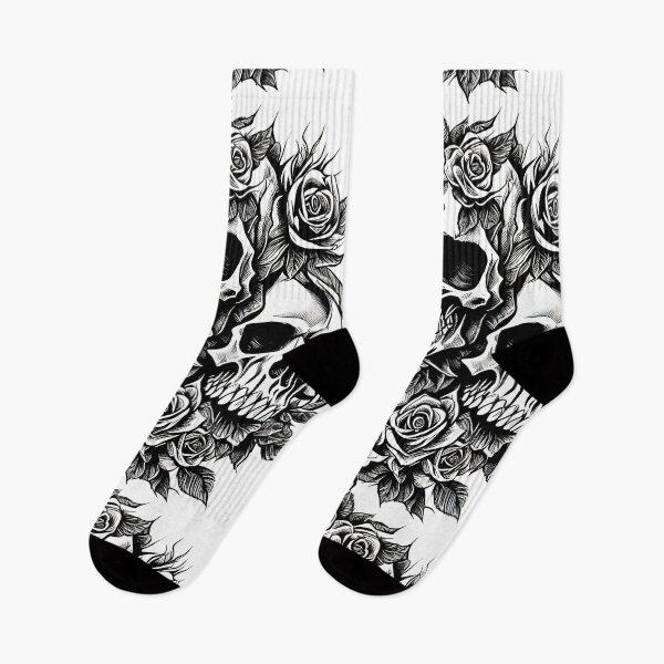 Item preview, Skull with roses skull flowers gothic designed and sold by Frostquest.