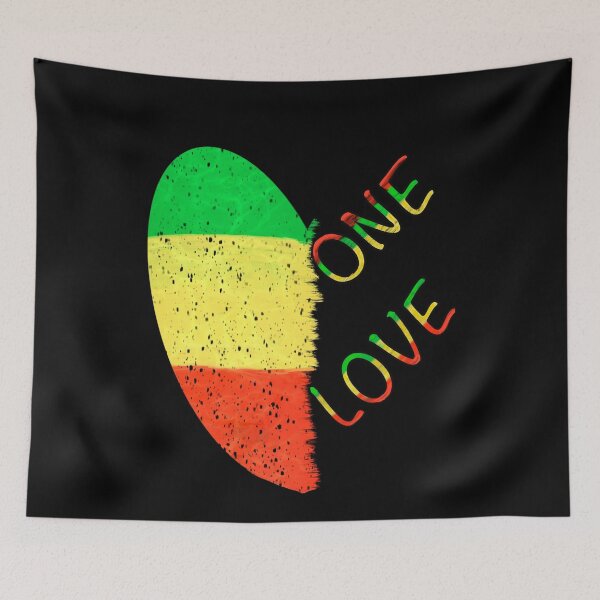 Item preview, Rasta Reggae Jamaica - love heart 2Reggae Rasta colours Colors distressed pattern designed and sold by Artonmytee.