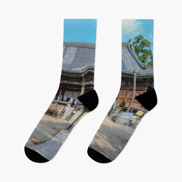 Item preview, Temple 86 - Tenno-ji - main hall and pilgrims designed and sold by Japaholic.