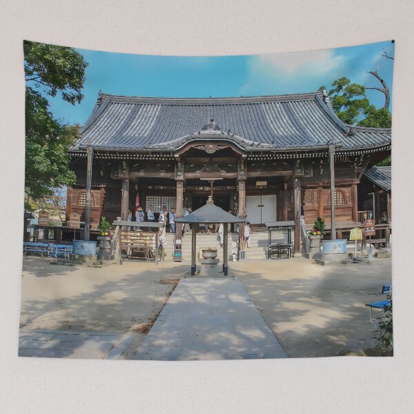 Item preview, Temple 86 - Tenno-ji - main hall and pilgrims designed and sold by Japaholic.