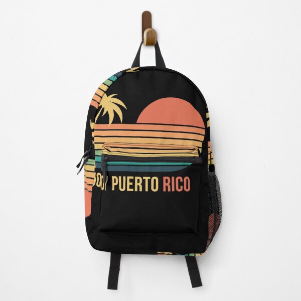 Artikelvorschau, Puerto Rico Retro Palmensilhouette, genießen Sie den Strandurlaub in Puerto Rico entworfen und verkauft von Galactic-Panda.