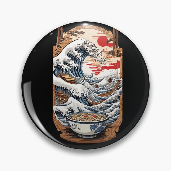 Artikelvorschau, Ukiyo-E Welle Aesthetic Ramen Japanisches Design entworfen und verkauft von LuminOrb.
