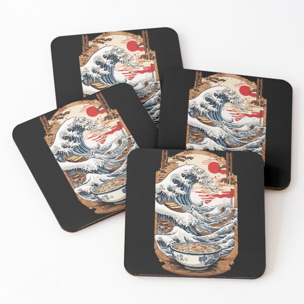 Item preview, Ukiyo-E Wave Aesthetic Ramen Japanese Design designed and sold by LuminOrb.