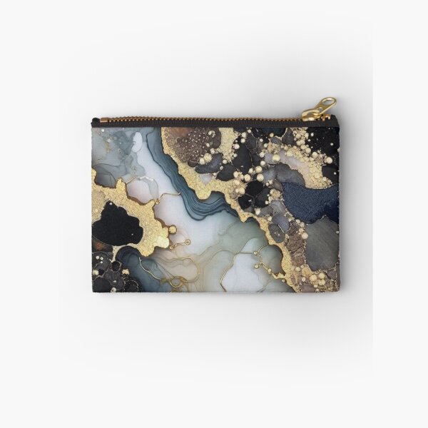 Artikelvorschau, Abstrakte Kunst mit schwarzem und goldenem Marmoreffekt entworfen und verkauft von MyAbstractInk.