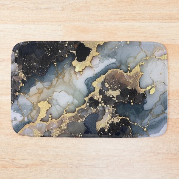Item preview, Black and gold marble effect abstract art designed and sold by MyAbstractInk.