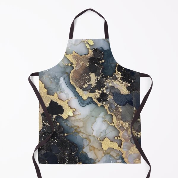 Item preview, Black and gold marble effect abstract art designed and sold by MyAbstractInk.