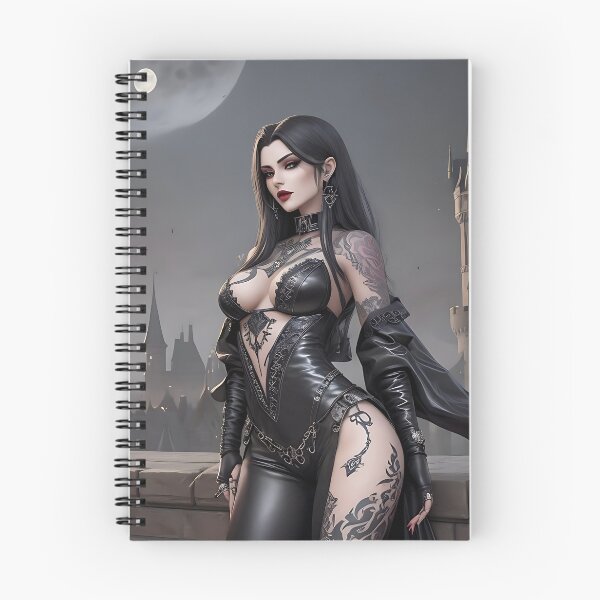 Item preview, Dark vampire beauty in front of a majestic castle under a full moon designed and sold by Frostquest.
