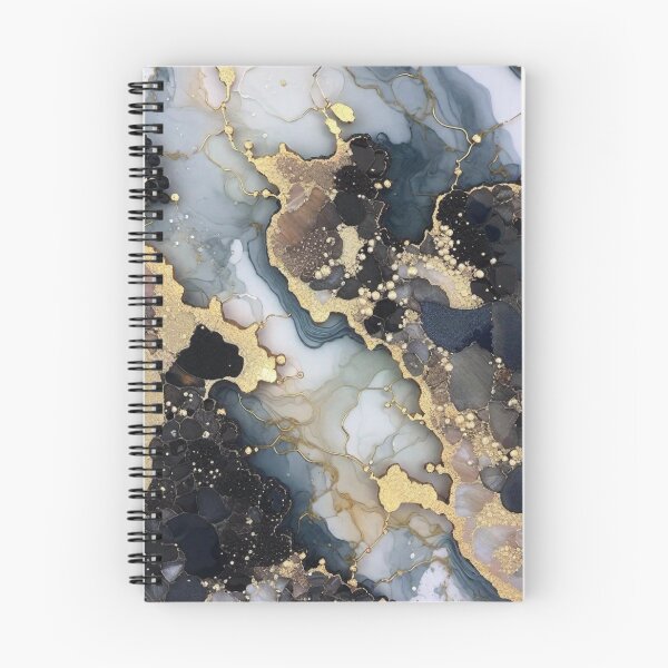 Item preview, Black and gold marble effect abstract art designed and sold by MyAbstractInk.