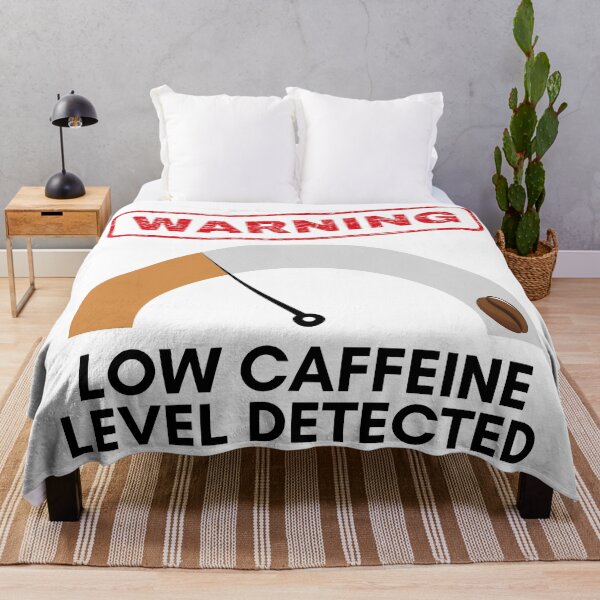 Item preview, Warning, low level of caffeine detected, funny design for coffee lovers designed and sold by NoetherSym.