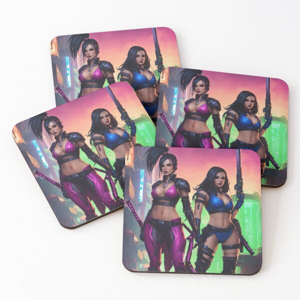 Item preview, Cyberpunk Kitana y Mileena designed and sold by RaF71PrO.