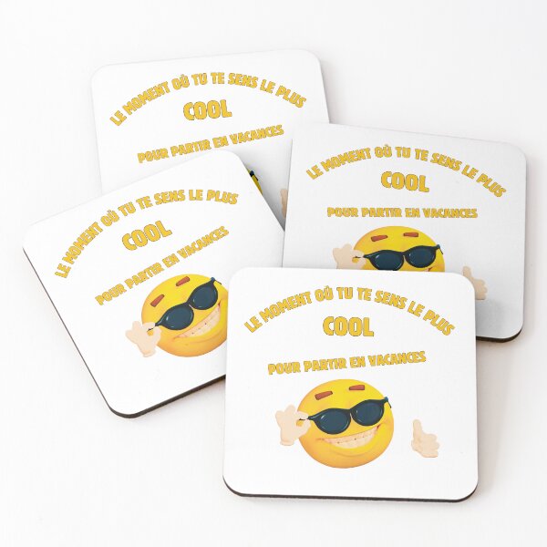 Aperçu de l'œuvre Emoji cool avec lunettes de soleil pour les vacances créée et vendue par Design Shop.