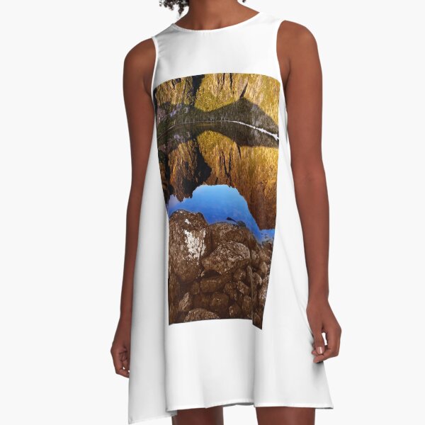 Lake Rhona, South West Tasmania A-Line Dress