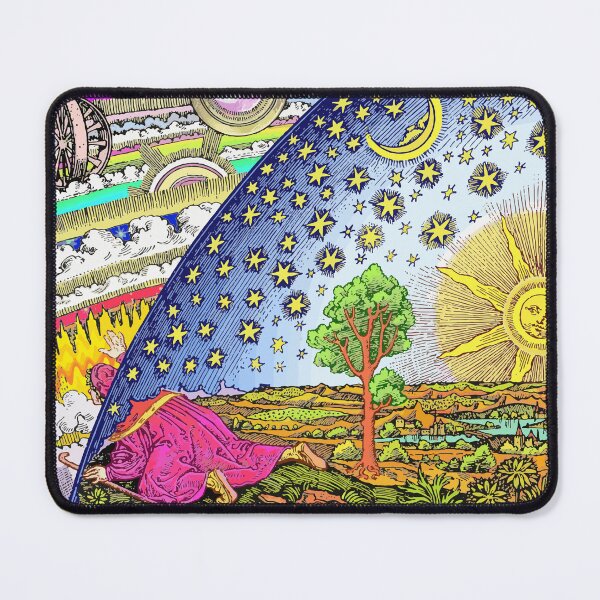 Item preview, Flammarion Reproduction - Traveler Exploring The Universe designed and sold by GrimGlitters.
