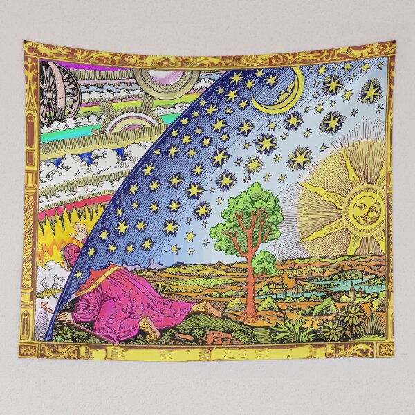Item preview, Flammarion Reproduction - Traveler Exploring The Universe designed and sold by GrimGlitters.