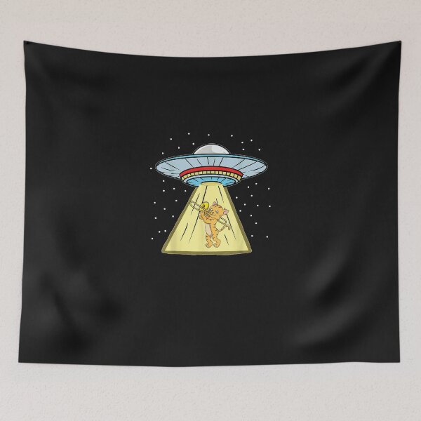 Item preview, Ufo Abduction Cat Playing Rombone  designed and sold by oapXBt26.