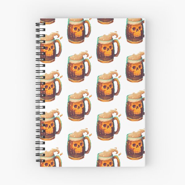 Item preview, Beer Mug skull -Retro pixel art designed and sold by octoboobs.