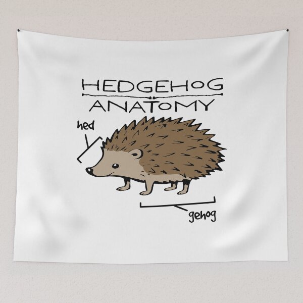 Artikelvorschau, Anatomie des Igels entworfen und verkauft von Angry Swan Designs.
