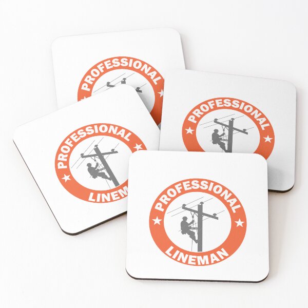 Item preview,  Professional Line Man Circle Art Stickers and Decals for Electrical Lineman designed and sold by Science Engineering Gifts.