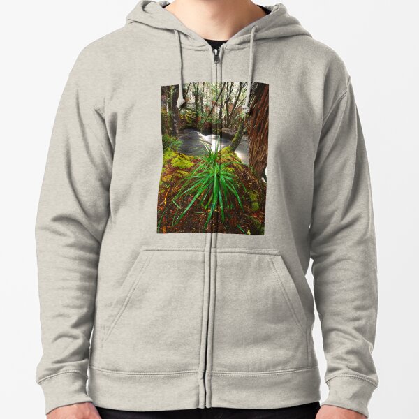 Pine Valley in winter, Tasmania Zipped Hoodie