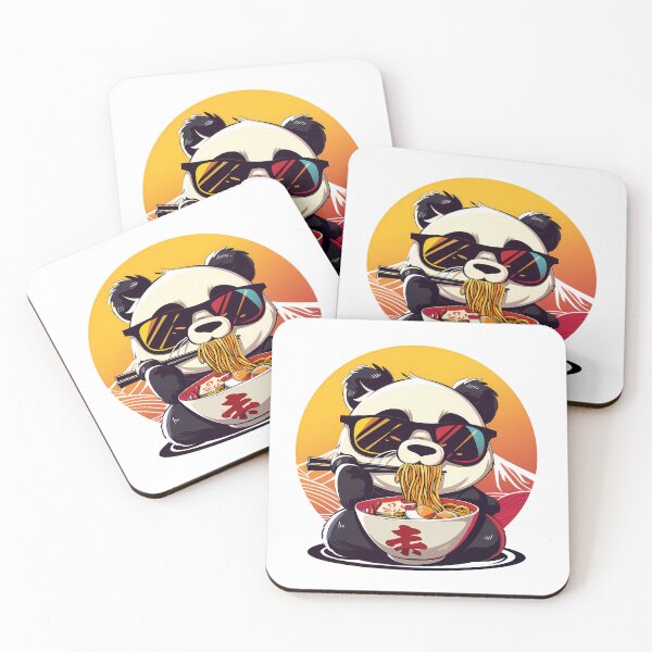 Item preview, Kawaii Panda Eating Ramen designed and sold by PeelZinc.