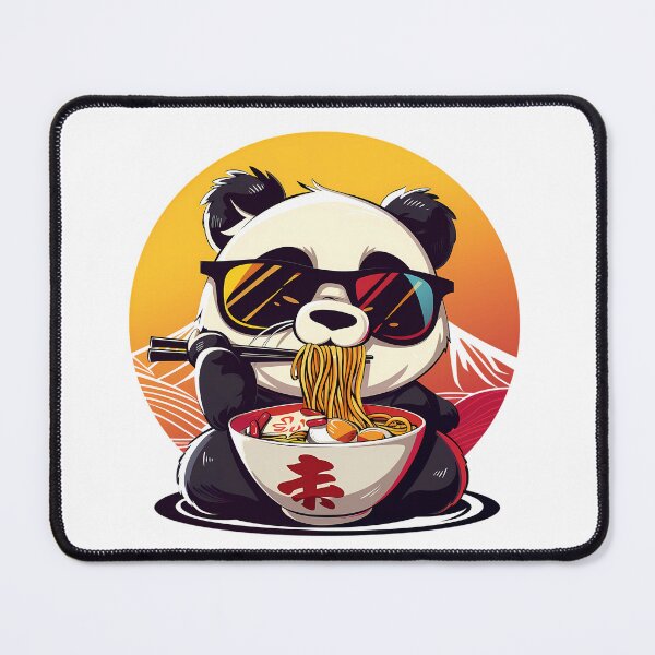 Item preview, Kawaii Panda Eating Ramen designed and sold by PeelZinc.