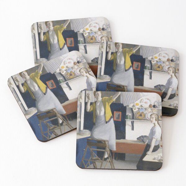 Item preview, A Kitchen Interior by Harold Charles Harvey (1874–1941), c.1918 designed and sold by Vintage Designs +.