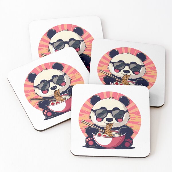 Item preview, Kawaii Panda Eating Ramen designed and sold by PeelZinc.
