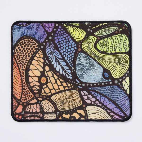 Item preview, Neurographic Rainbow Doodle Watercolor designed and sold by janannes.
