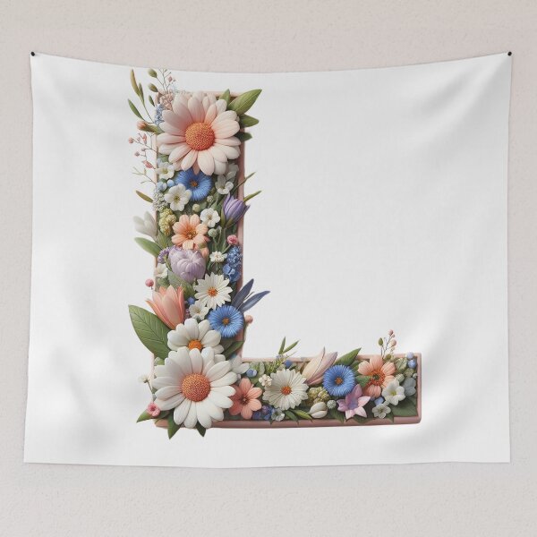 Item preview, Letter “L” containing flowers designed and sold by yeekazar.