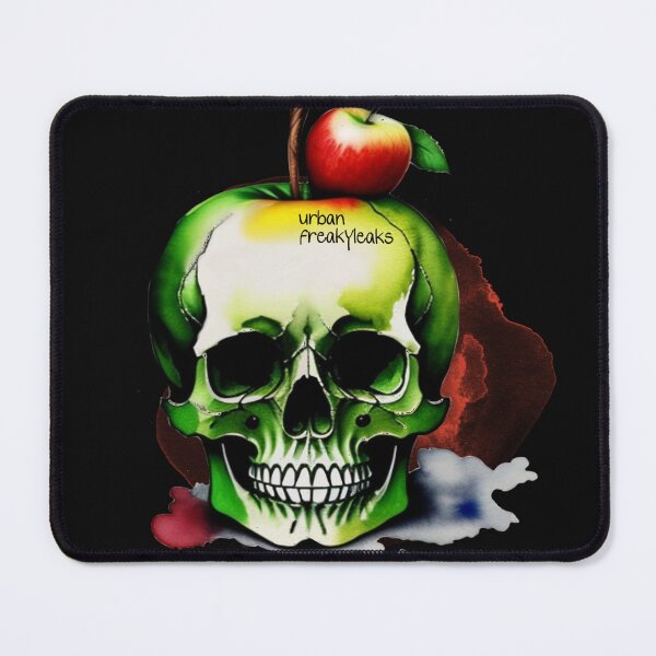 Item preview, GREEN SKULL WITH A RED APPLE ON HIS HEAD designed and sold by inarausch2023.