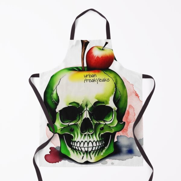 Item preview, GREEN SKULL WITH A RED APPLE ON HIS HEAD designed and sold by inarausch2023.