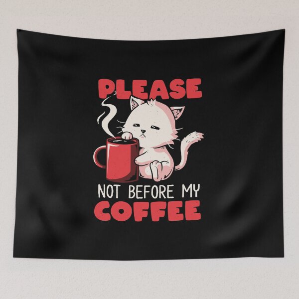 Item preview, Not Before My Coffee - Cute Quote Cat Gift designed and sold by koalateess.