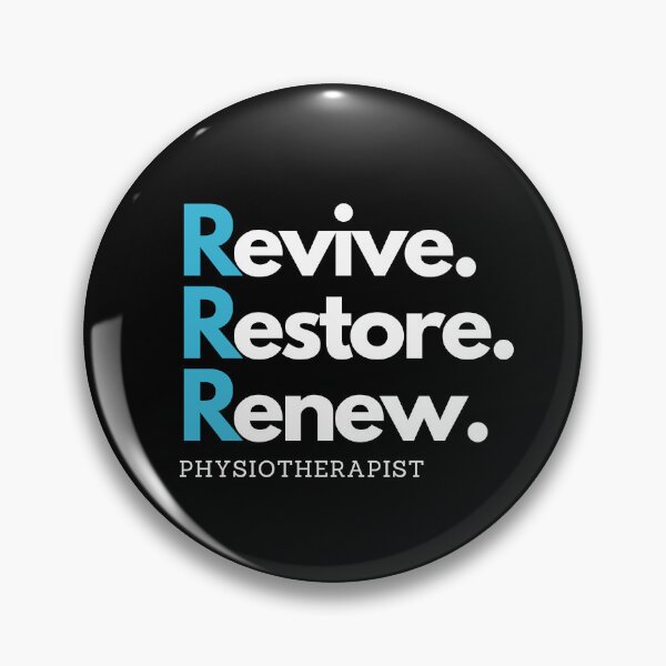 Item preview, Revive, Restore, Renew | physiotherapist inspiration quote designed and sold by Zayed  Mahmoud.
