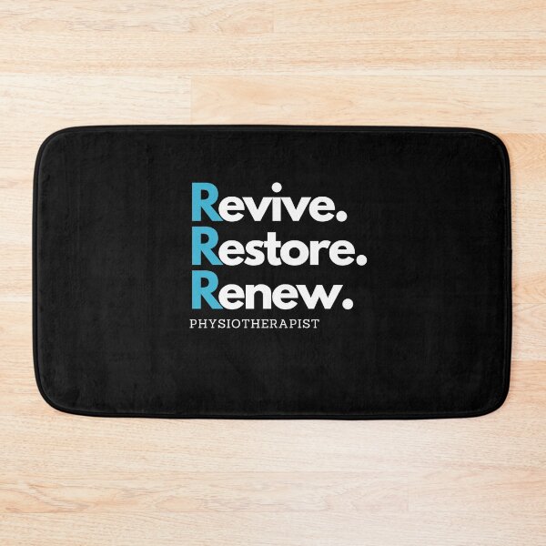 Item preview, Revive, Restore, Renew | physiotherapist inspiration quote designed and sold by Zayed  Mahmoud.