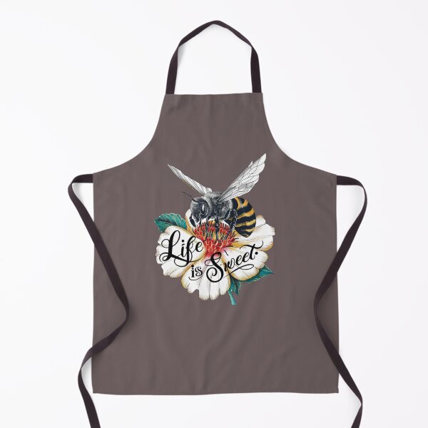 Item preview, "Life is Sweet" Vintage-Inspired Tattoo Design that Showcases a Bee designed and sold by Cool Ts .