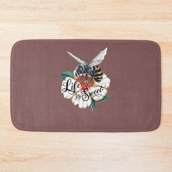 Item preview, "Life is Sweet" Vintage-Inspired Tattoo Design that Showcases a Bee  designed and sold by Cool Ts .
