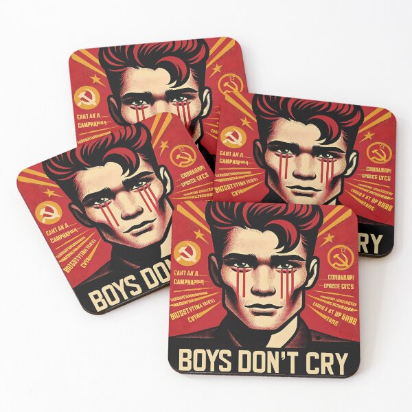 Item preview, Boys Don't cry - Communist Propaganda Style Poster Design designed and sold by Sovietmovies.