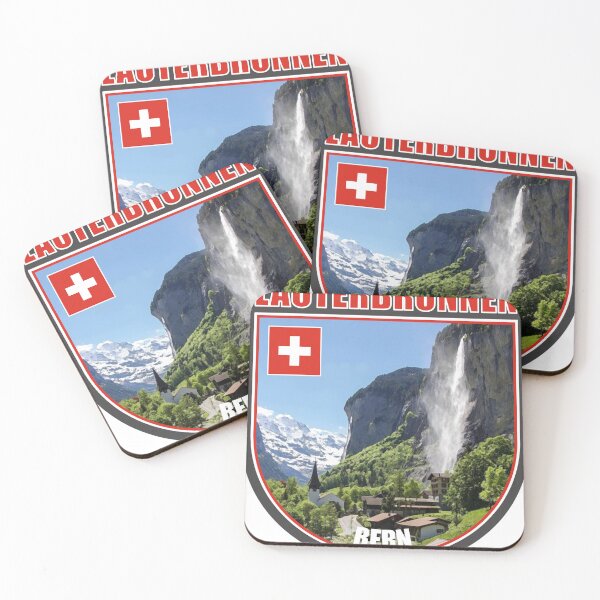 Item preview, Lauterbrunnen waterfall Bern Alps Swiss designed and sold by sticket-travel.