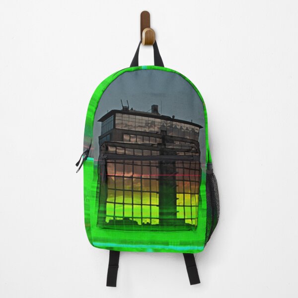 Item preview, Tower, Gray Sky, Sun Reflection, Green Lines designed and sold by IdoFriedmanArt.