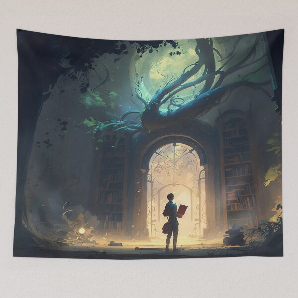 Item preview, Sanctuary of the Forgotten Books designed and sold by oanaunciuleanu.