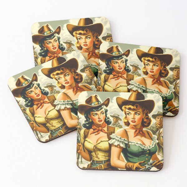Item preview, Retro Western Girls designed and sold by PulpVintage.