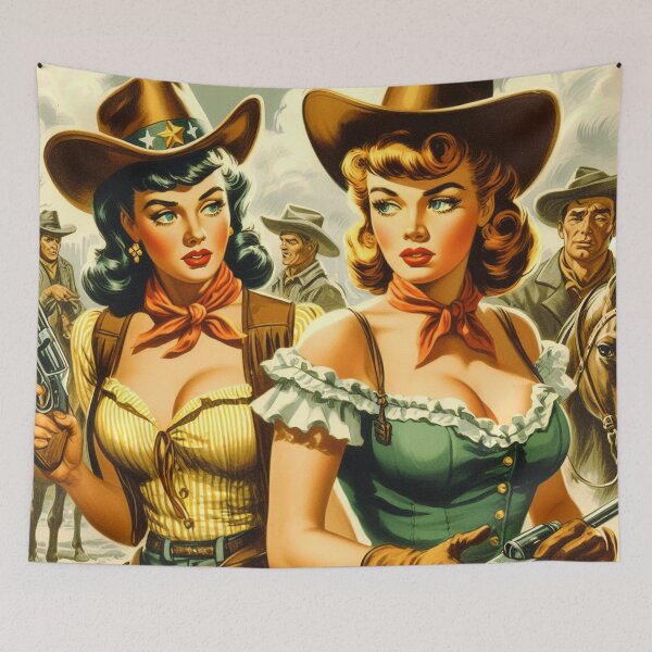 Item preview, Retro Western Girls designed and sold by PulpVintage.
